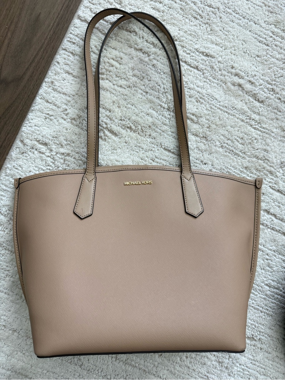 Michael Kors Beige/Taupe Saffiano Leather Tote